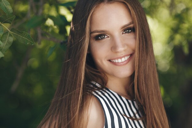 beautiful young woman portrait outdoor