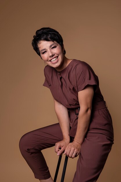 Beautiful young woman smiling portrait