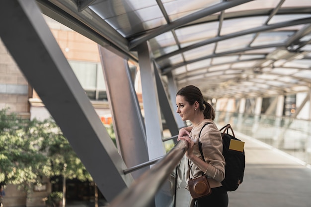 Beautiful young woman traveling