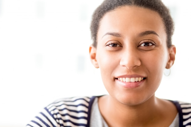 Beautiful young woman working in business field