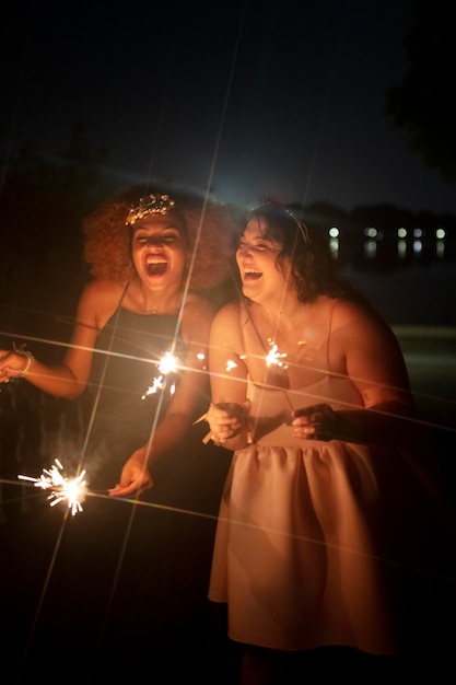 Beautiful young women in their graduation night