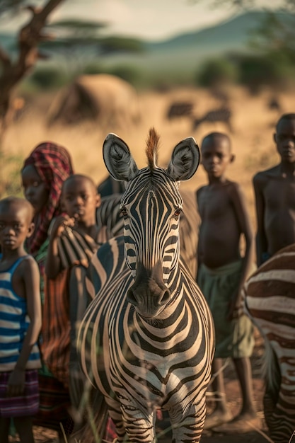 Beautiful zebra in the wild