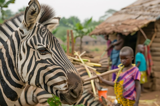 Beautiful zebra in the wild