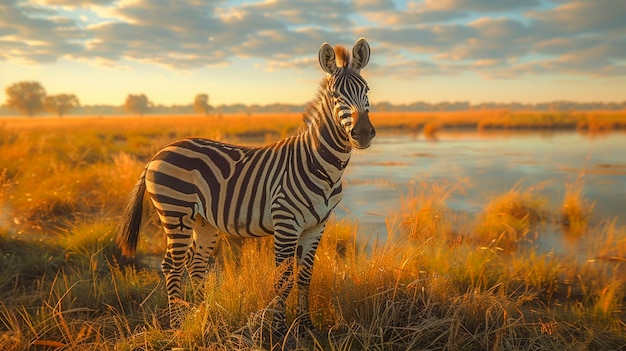 Beautiful zebra in the wild