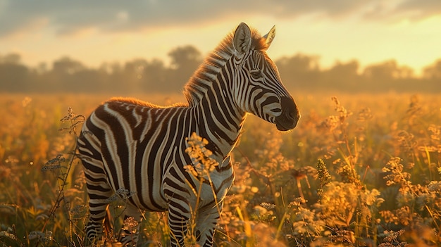 Beautiful zebra in the wild