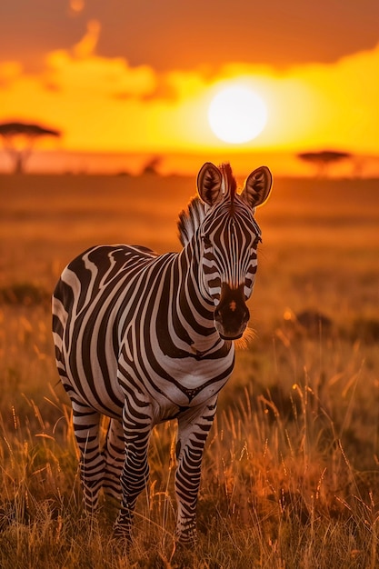 Beautiful zebra in the wild