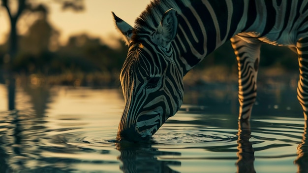 Beautiful zebra in the wild