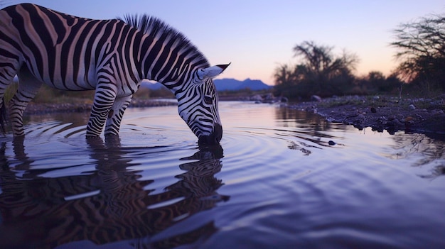 Free photo beautiful zebra in the wild