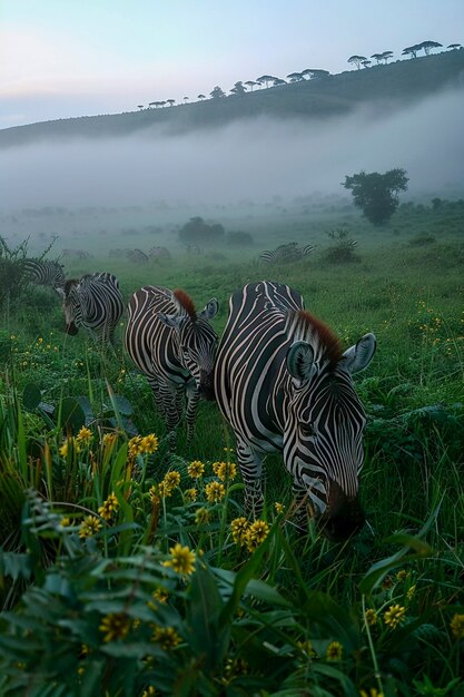 Beautiful zebra in the wild