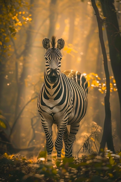 Free photo beautiful zebra in the wild