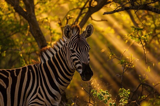 Beautiful zebra in the wild