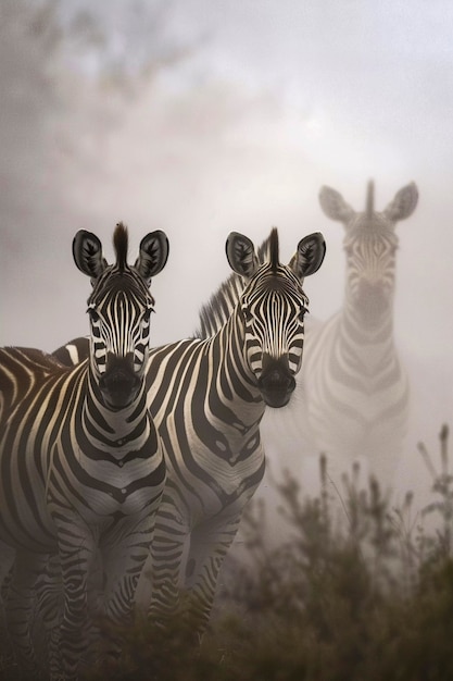 Beautiful zebra in the wild