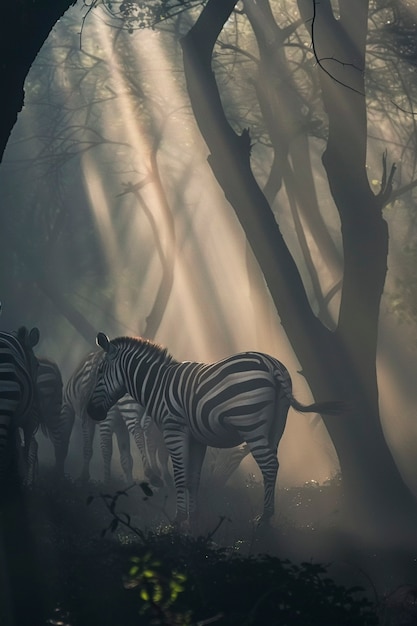 Beautiful zebra in the wild