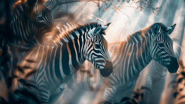 Beautiful zebra in the wild