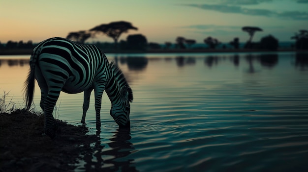 Free photo beautiful zebra in the wild