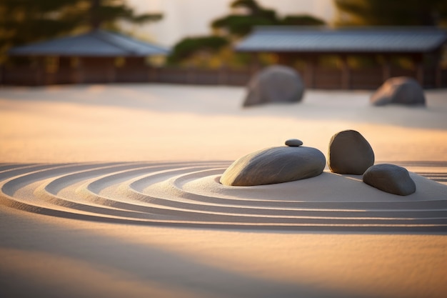 Free Photo beautiful zen garden landscape