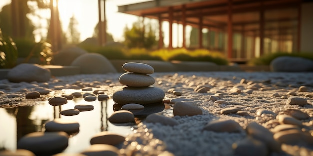 Free Photo beautiful zen garden landscape