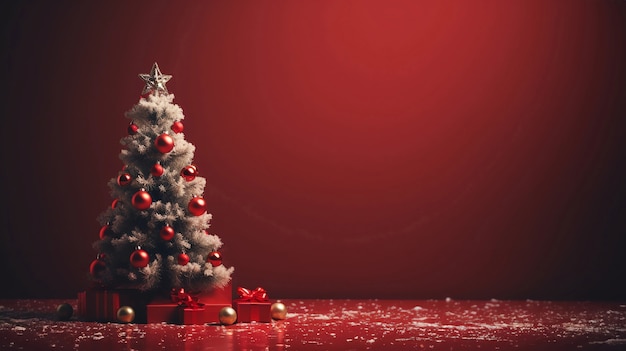 Free photo beautifully decorated christmas tree