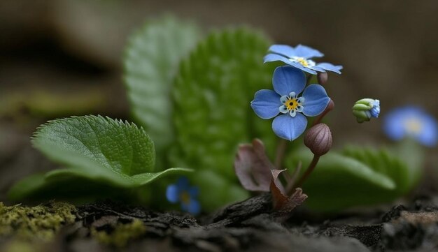 Beauty Captured in a Macro Springtime Photograph generative AI