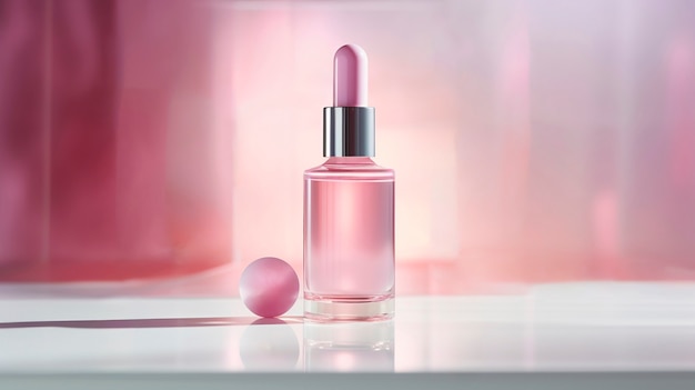 Free photo beauty and cosmetics product with soft pink tones