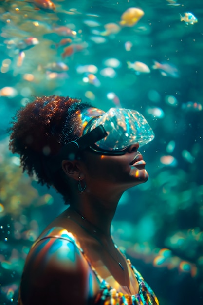 Free Photo the beauty of digital art through immersive experiences