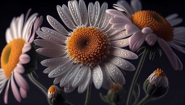 Beauty in nature Daisy petal yellow springtime freshness generative AI