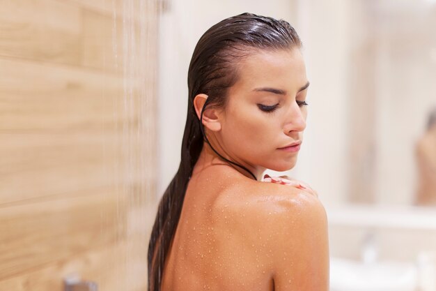 Beauty woman under the shower