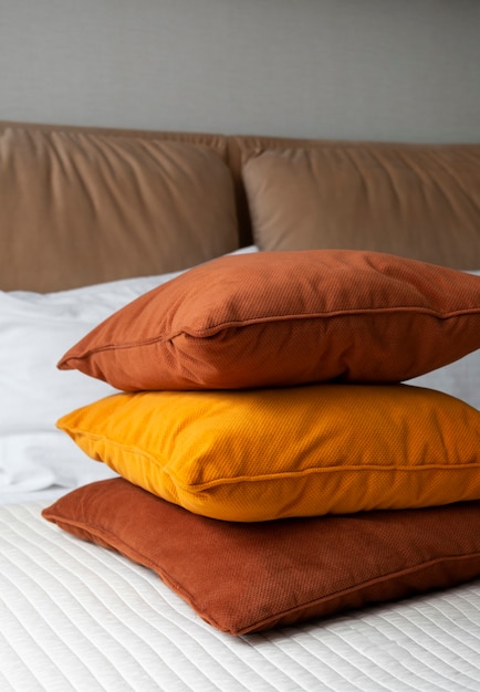 Bedroom view with bed arrangement decor