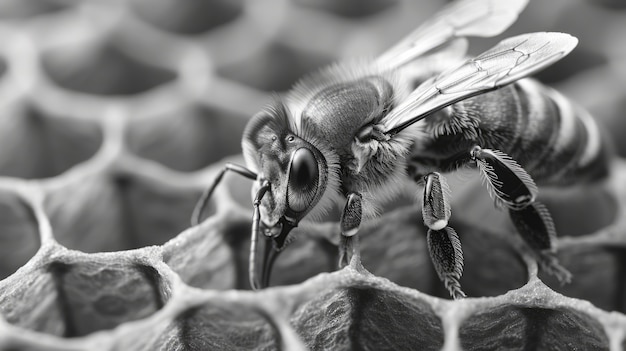 Bee farm close up