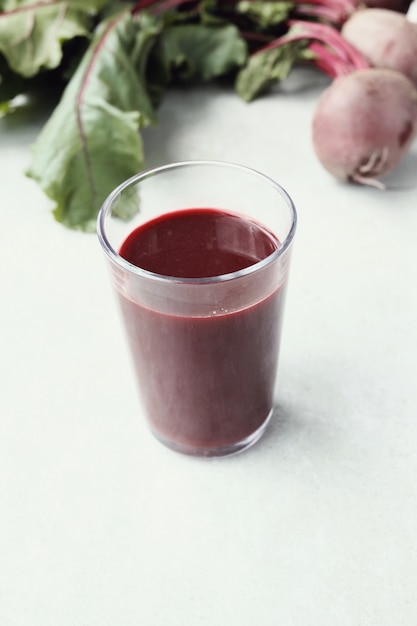 Beetroot juice on white