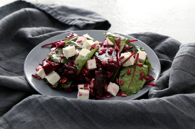 Free photo beetroot salad