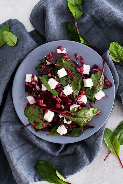 Free photo beetroot salad