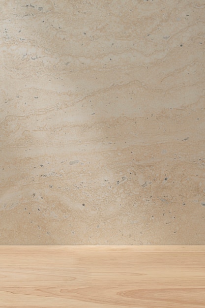 Free photo beige stone product backdrop, showcase display