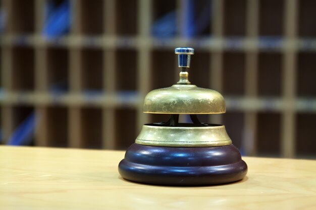 bell on  reception desk