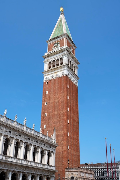 Free photo bell tower in san marco square venice