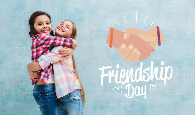 Free photo best friends celebrating friendship day