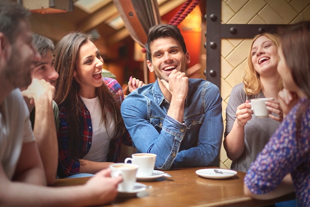 Best friends in the coffee shop