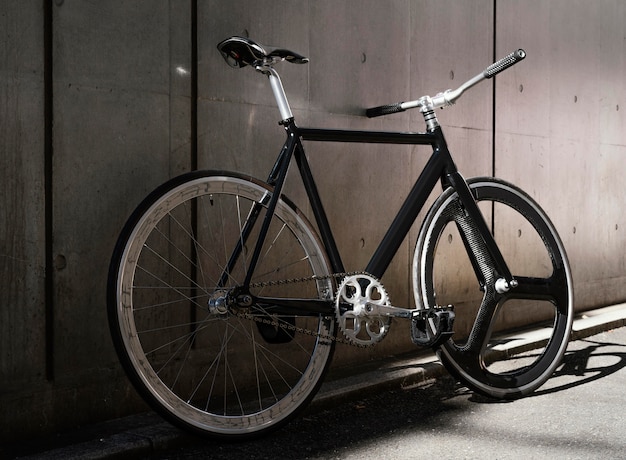 Bicycle outdoors in street