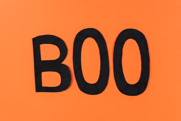 Free photo big black boo letters