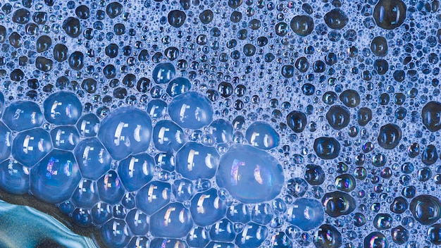 Free Photo big blue bubbles in water