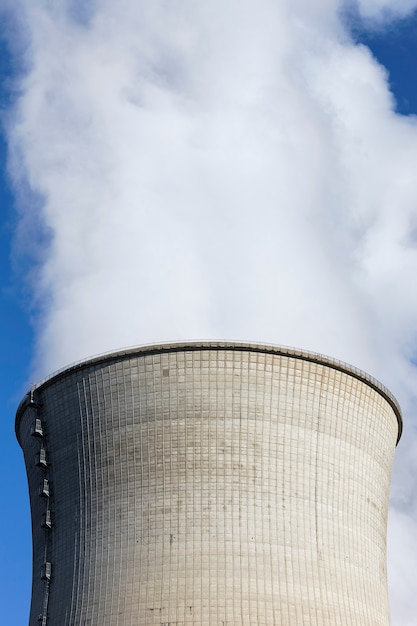 Big chimney with smoke