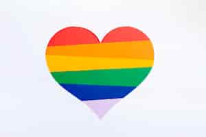 Free photo big heart shape in rainbow colors