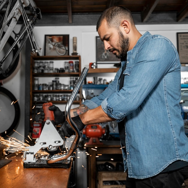 Bike creation in workshop