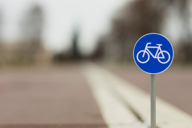 Bike sign in the city