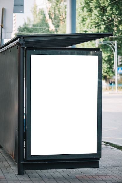 Billboard on bus stop