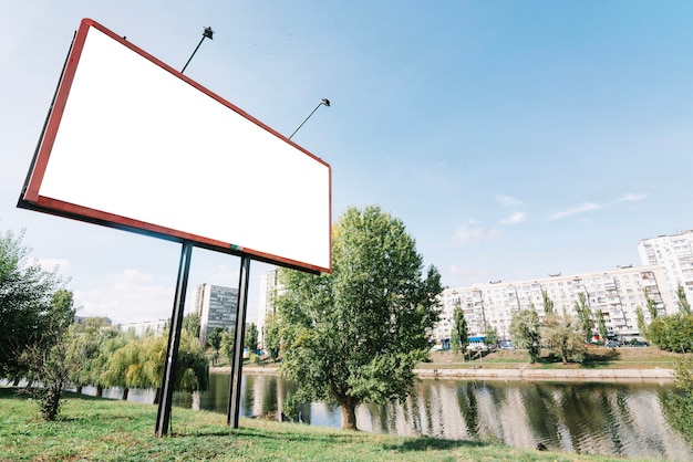 Free Photo billboard near river