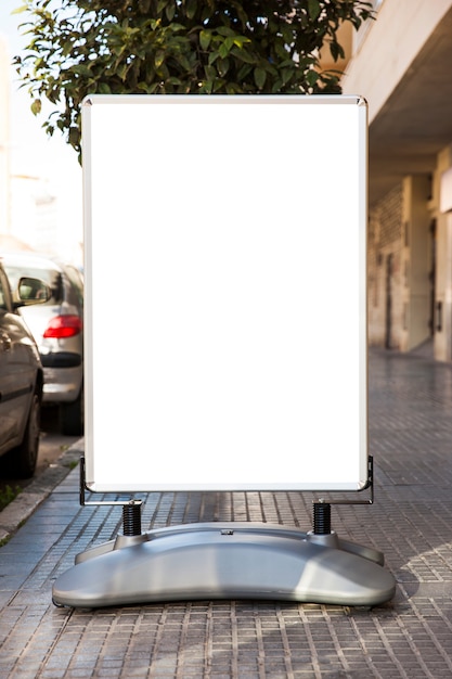 Free photo billboard standing on road