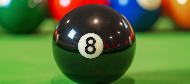 Free Photo billiard ball ai generated