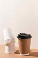 Free photo bio cardboard paper cups for coffee