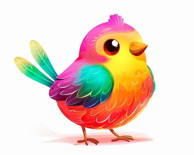 Free photo bird cartoon illustration